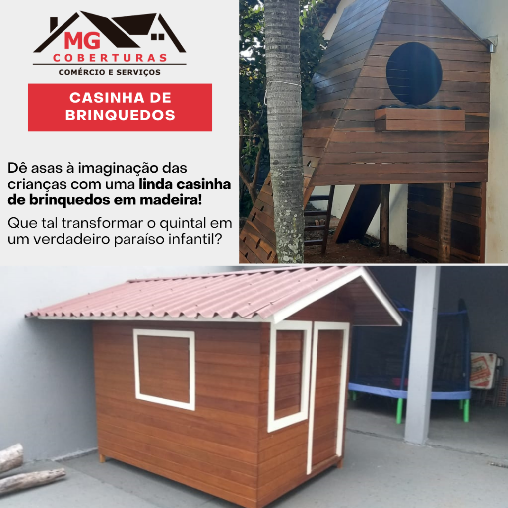Casinha de Brinquedos. Dê asas à imaginação das crianças com uma linda casinha de brinquedos em madeira!