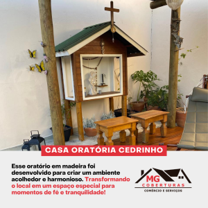 Casinha Oratório Projetos em madeira trazem charme, aconchego e personalidade para qualquer espaço.