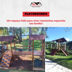 Playground. Entre em contato com a MG Coberturas e transforme seu projeto em realidade! Diversão, movimento e contato com a natureza